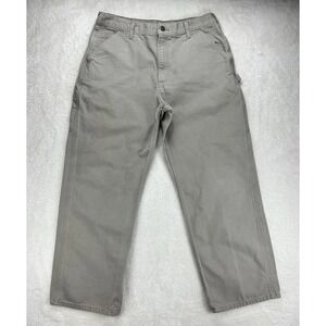 Carhartt Pants Mens 36x30 Tan B11 Canvas Duck Work Dungaree Utility "Read"